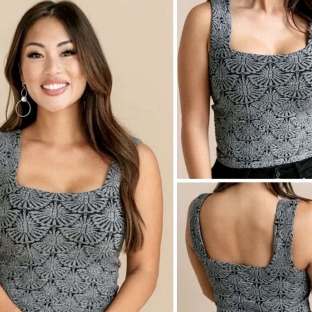 NWT! Coco & Shay Yours Truly Tank Color Gray Multiple Plus Sizes